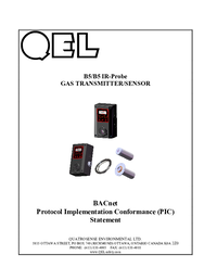 Thumbnail of document - B5 Series MS/TP BACnet® Toxic or Combustible Gas Transmitter/Sensors